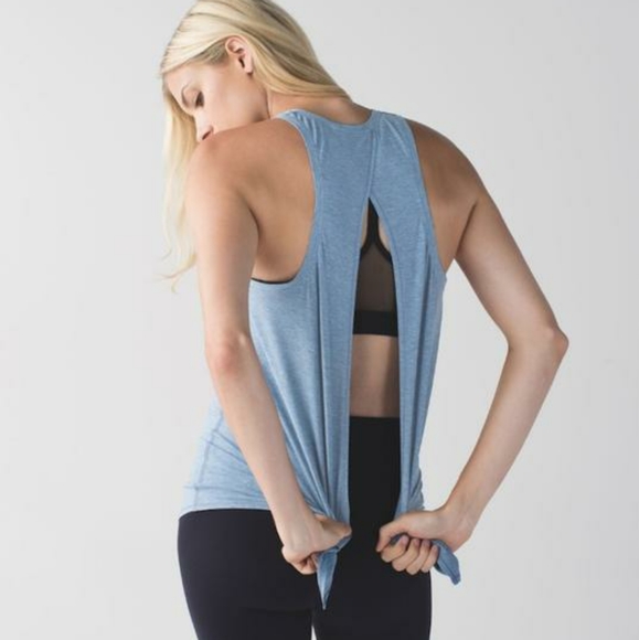 lululemon athletica Tops - Lululemon Blue All Tied Activewear Tank Top Yoga